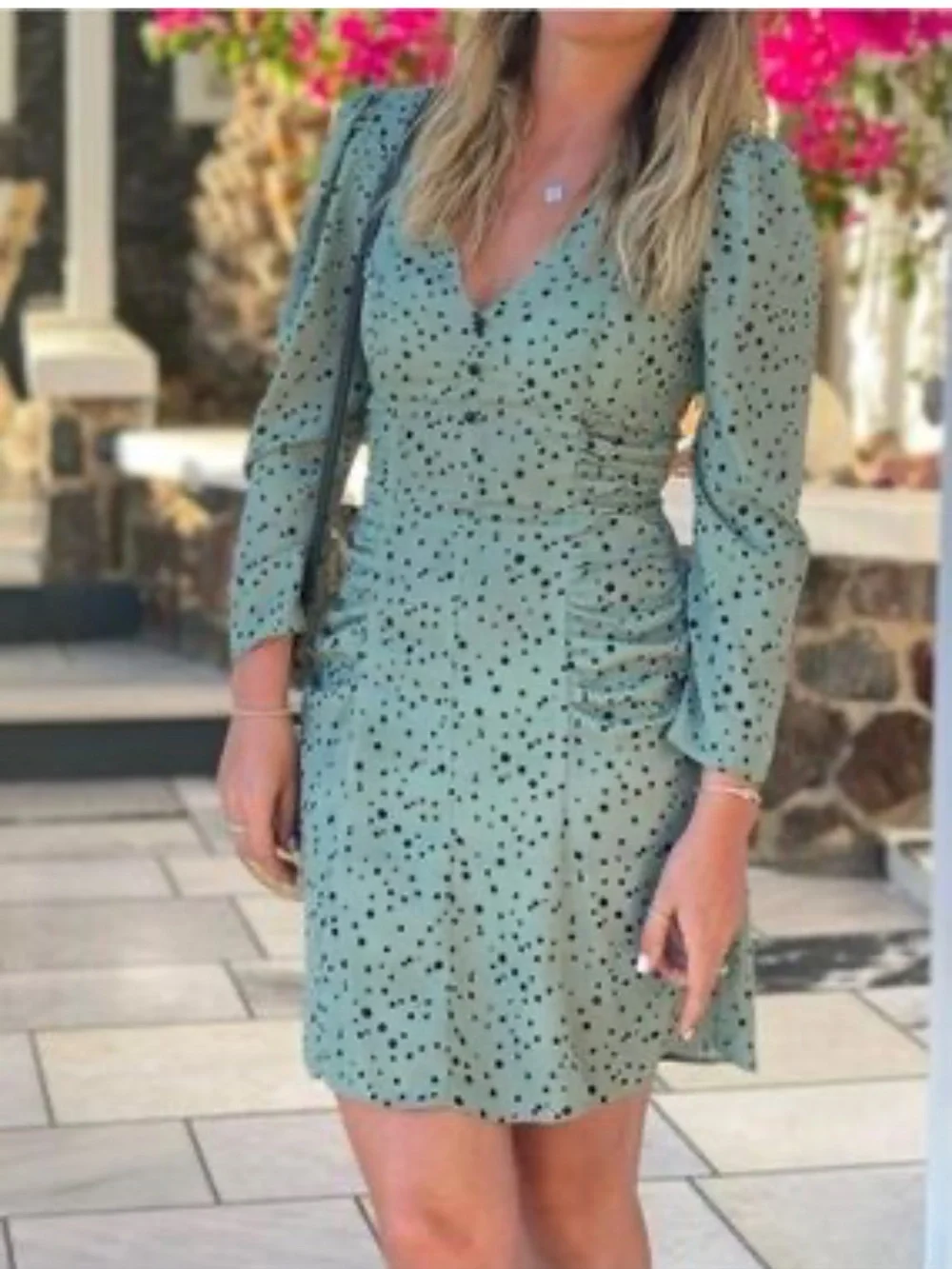 Zara | Dresses | New Zara Green With Black Polka Dot Long Sleeve Ruched Dress Size Small Shower | Poshmark Zara | Dresses | New Zara Green With Black Polka Dot Long Sleeve Ruched Dress Size Small Shower | Poshmark